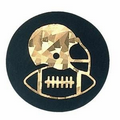 Black / Gold Hologram Mylar Insert - 2" Football